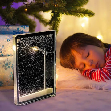 Snowy Scene Nightlight Snow Simulation Craft Kit Snowy Night Street Lamps Night Light Birthday Toys For Boys Girls