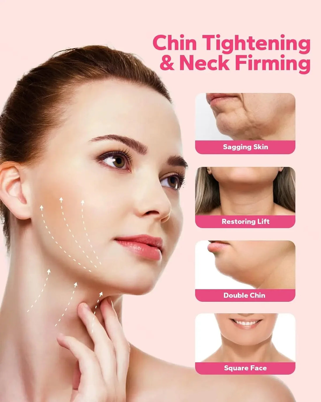 Reusable Face Strap, V Line Mask, Double Chin Reducer, Chin Up Patch, Chin Strap.